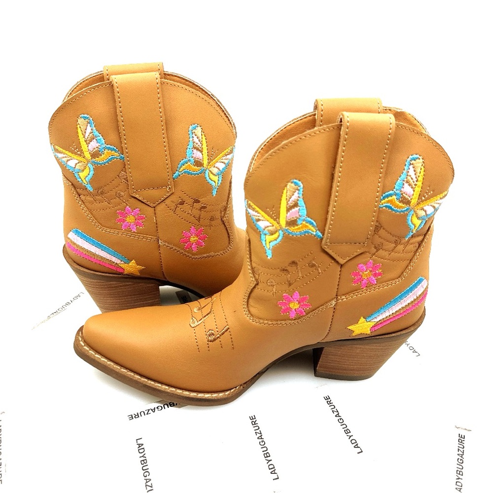 NWOB Dingo Women's Melody Leather Ankle Boots Size 7 - Picture 6 of 10